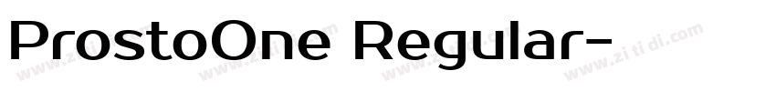 ProstoOne Regular字体转换